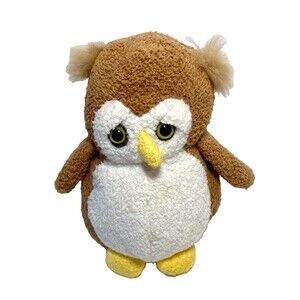 Vintage Owl Shelf Sitter Plush 4.5 in Stuffed Animal Soft Desk Russ Berrie